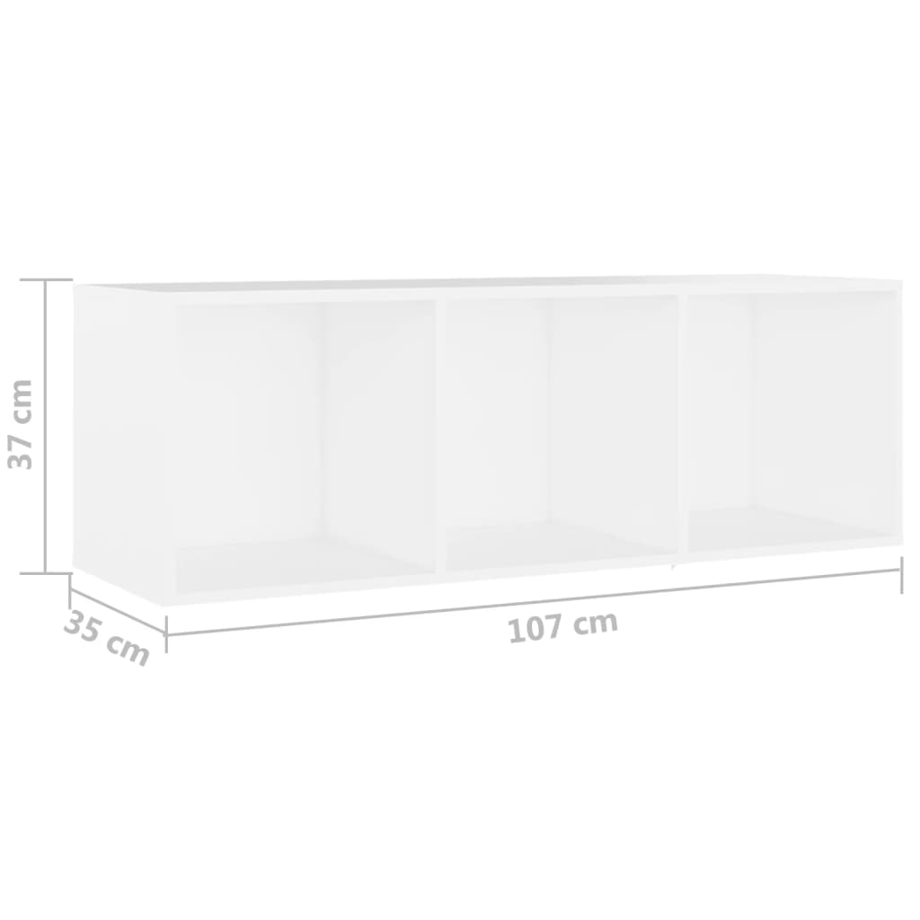 Dulapuri TV, 2 buc., alb, 107x35x37 cm, lemn prelucrat GartenMobel Dekor