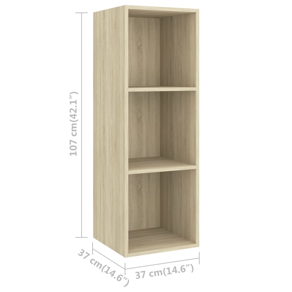 Set de dulapuri TV, 3 piese, stejar Sonoma, lemn prelucrat GartenMobel Dekor