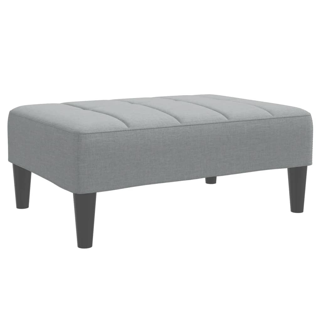 Canapea extensibilă cu taburet, 2 locuri, gri deschis, textil GartenMobel Dekor