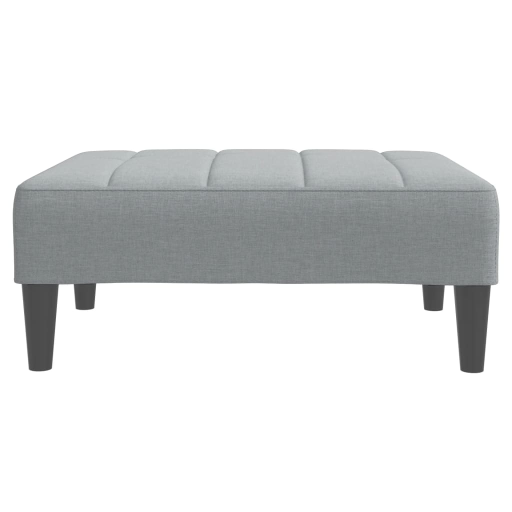 Canapea extensibilă cu taburet, 2 locuri, gri deschis, textil GartenMobel Dekor