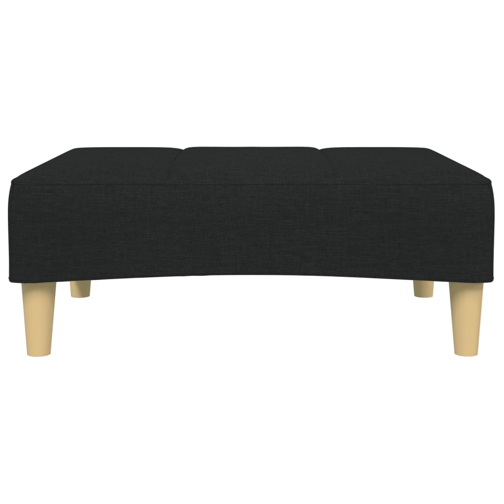 Canapea extensibilă cu taburet, 2 locuri, negru, textil GartenMobel Dekor