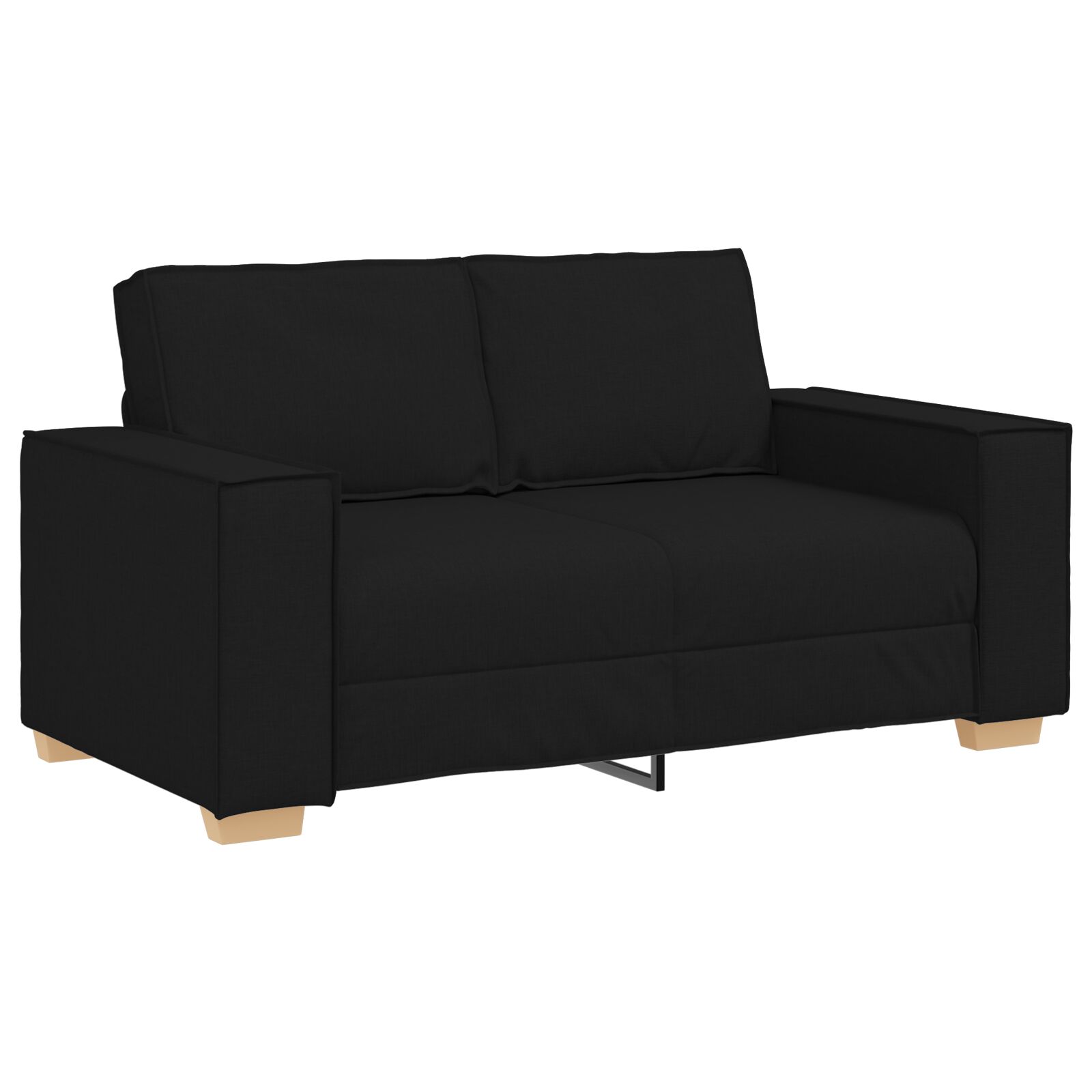 Set canapea 3 piese cu perne, țesătură neagră GartenMobel Dekor