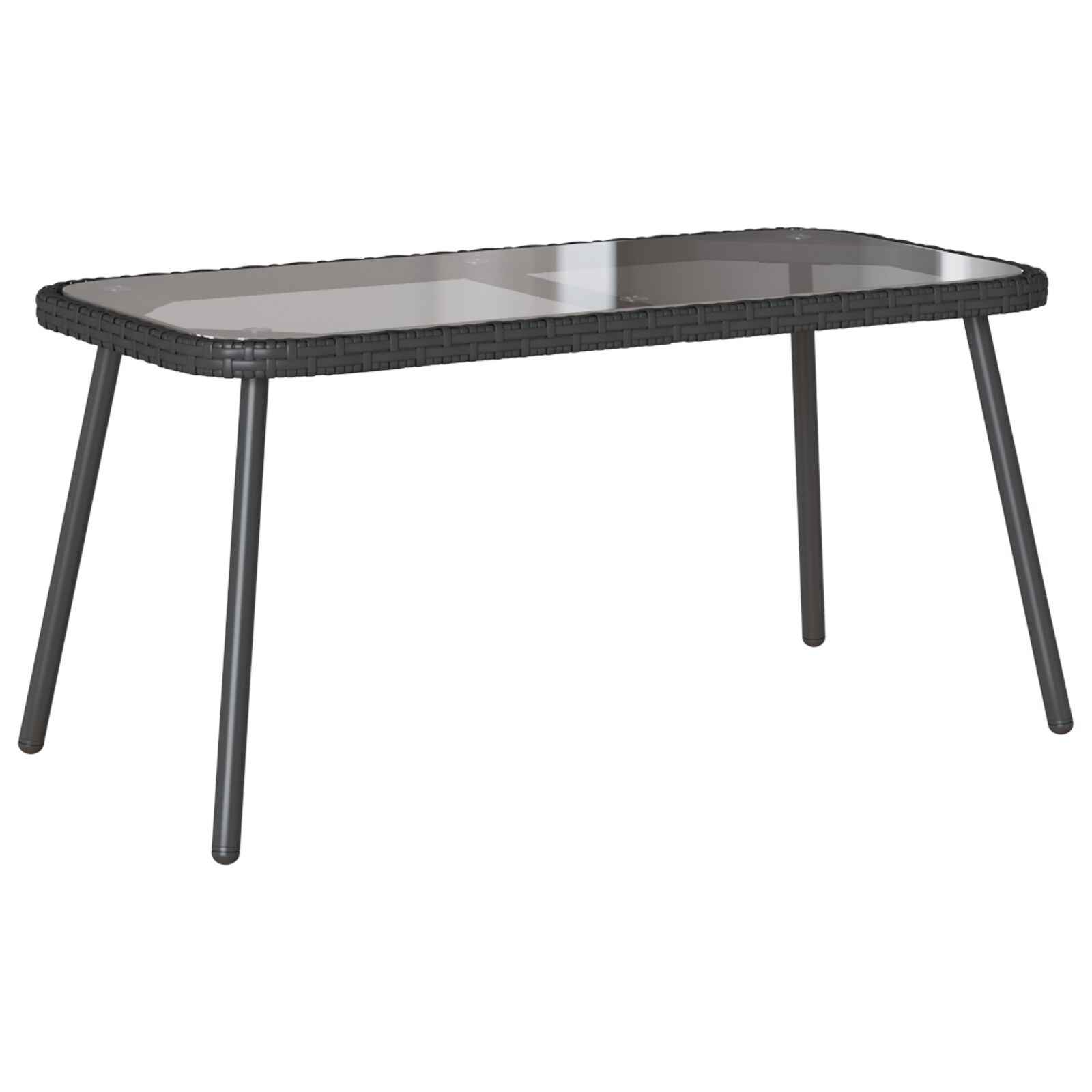 Set de Dining pentru Grădină cu 2 Piese cu Perne Negru Rattan Polietilenă GartenMobel Dekor