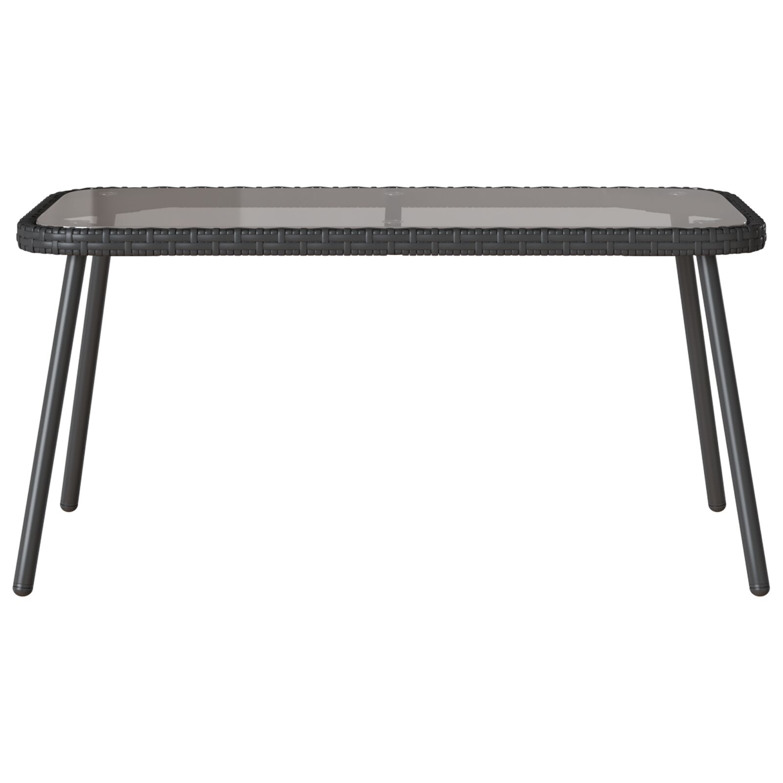 Set de Dining pentru Grădină cu 2 Piese cu Perne Negru Rattan Polietilenă GartenMobel Dekor