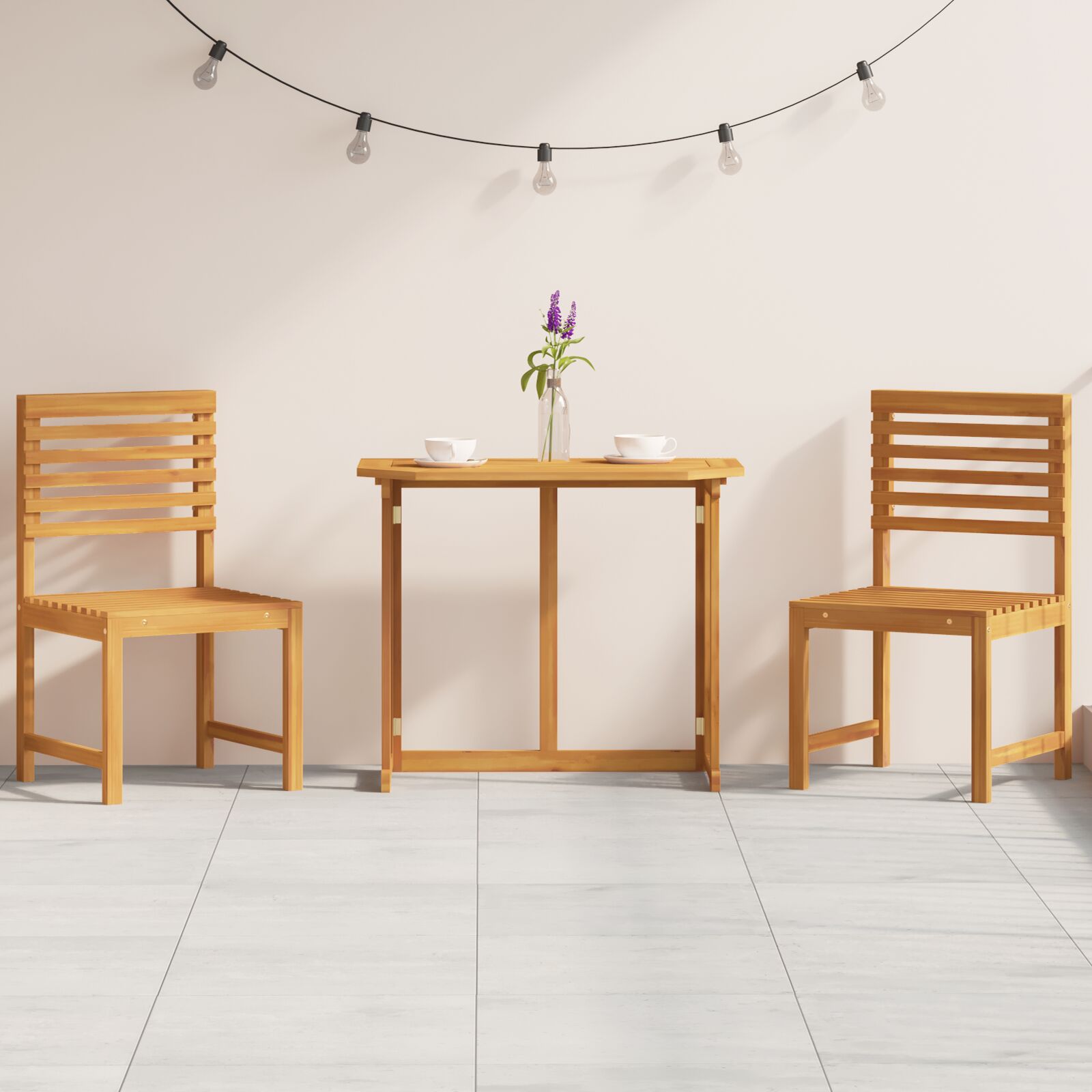Set Bistro Grădină 3 Piese Lemn Masiv Acacia GartenMobel Dekor