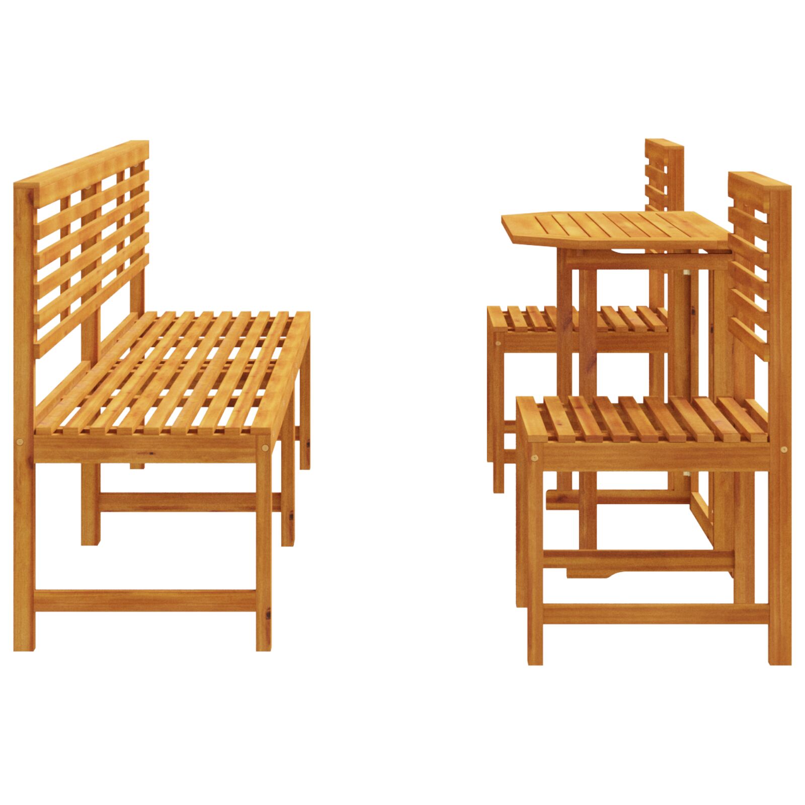 Set de dining pentru grădină  din 5 piese, din lemn masiv de acacia GartenMobel Dekor