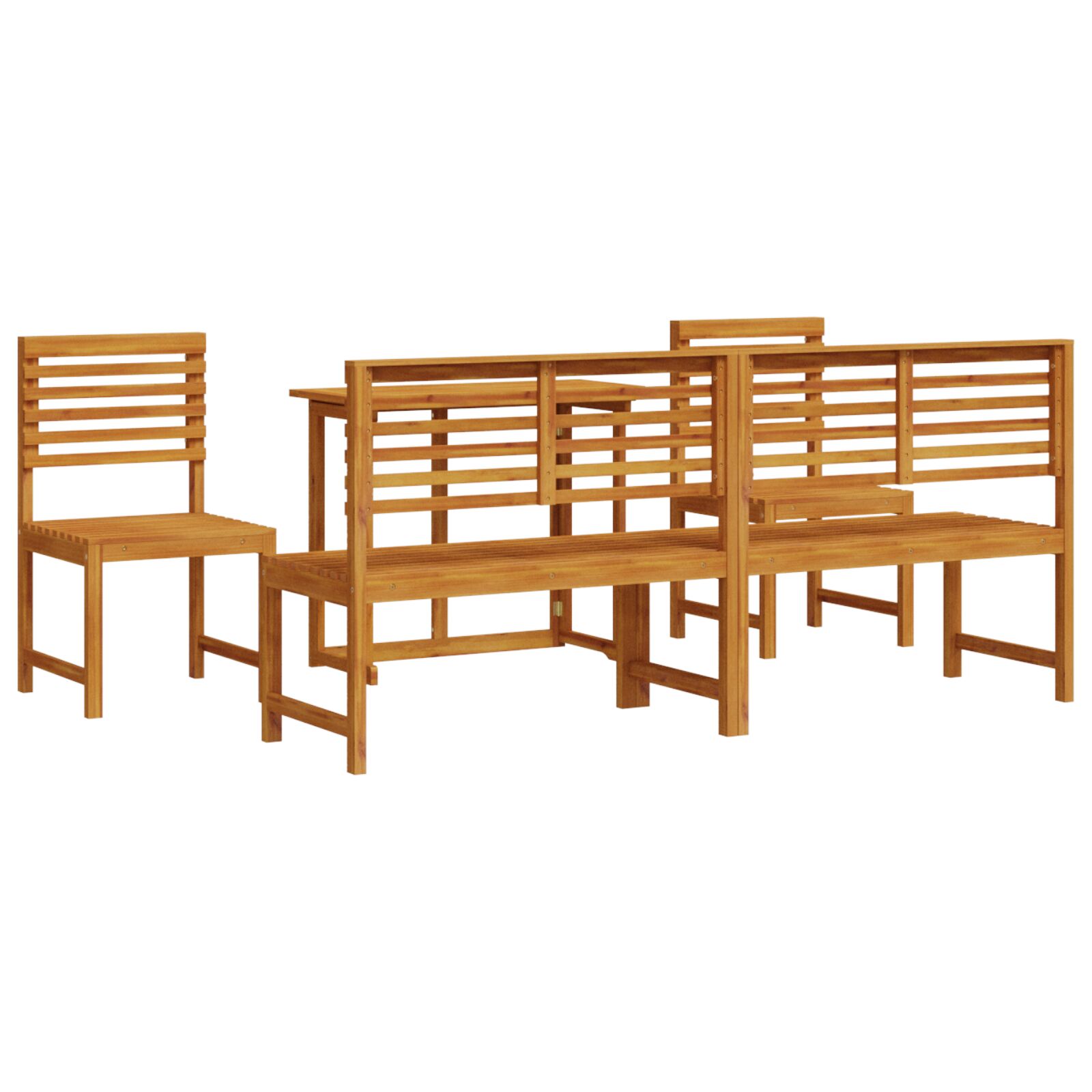 Set de dining pentru grădină  din 5 piese, din lemn masiv de acacia GartenMobel Dekor
