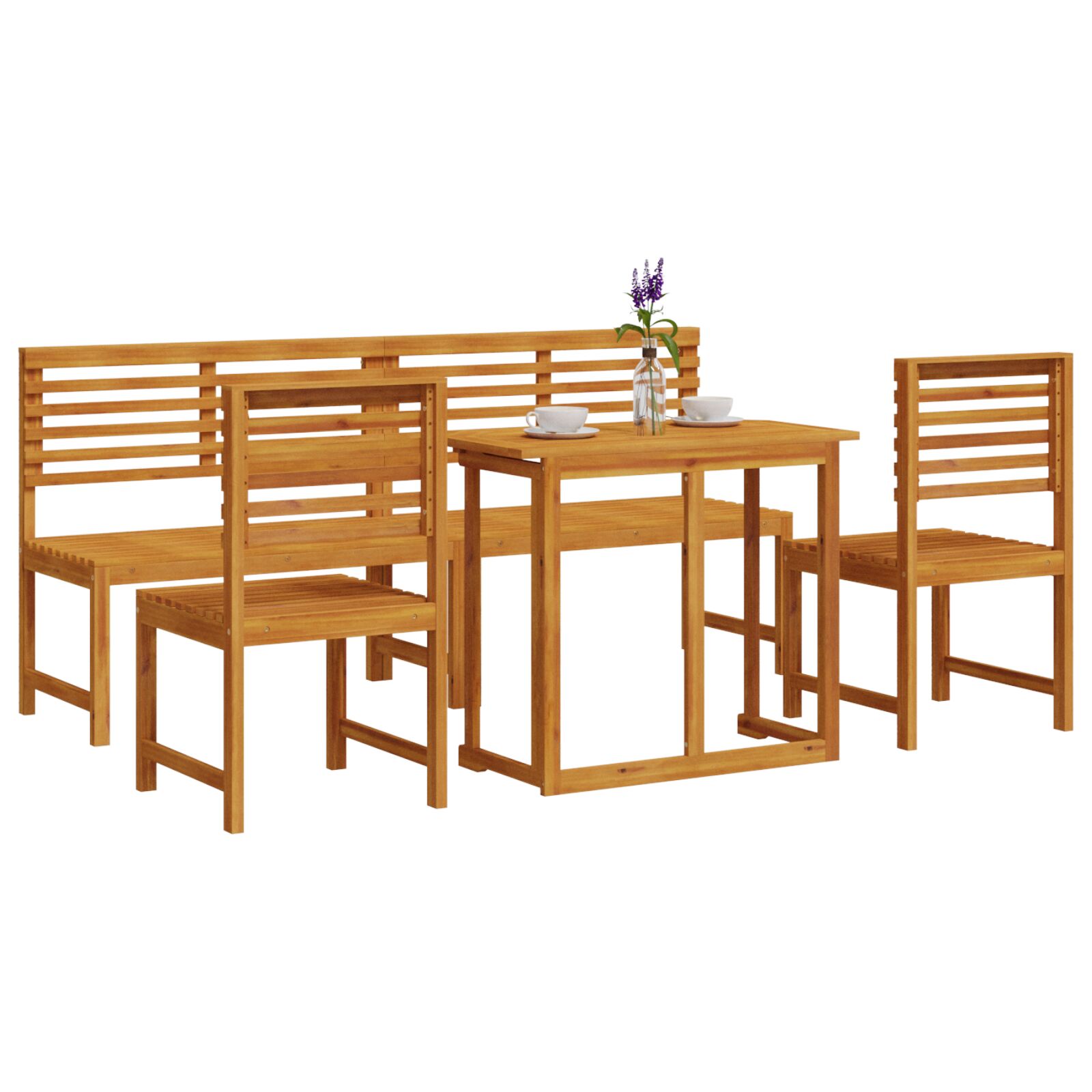 Set de dining pentru grădină  din 5 piese, din lemn masiv de acacia GartenMobel Dekor