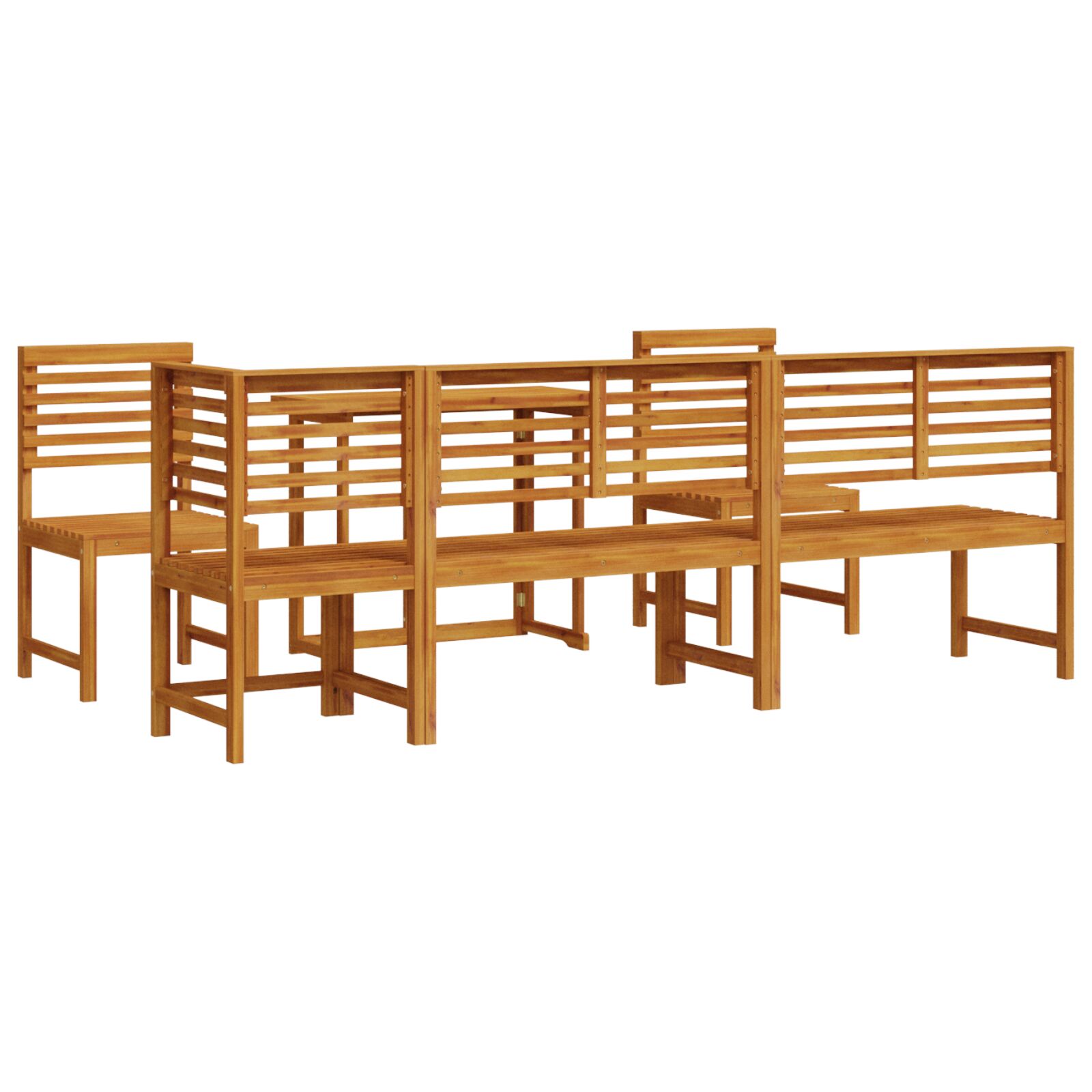 Set de dining pentru grădină din 6 piese din lemn solid de acacia de la  GartenMobel Dekor