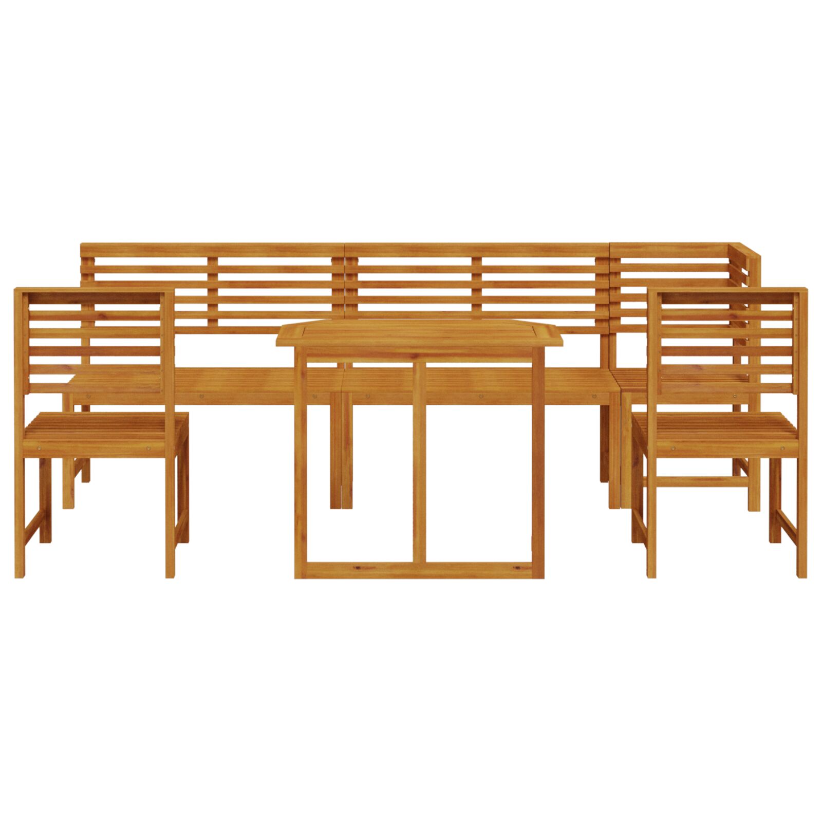 Set de dining pentru grădină din 6 piese din lemn solid de acacia de la  GartenMobel Dekor