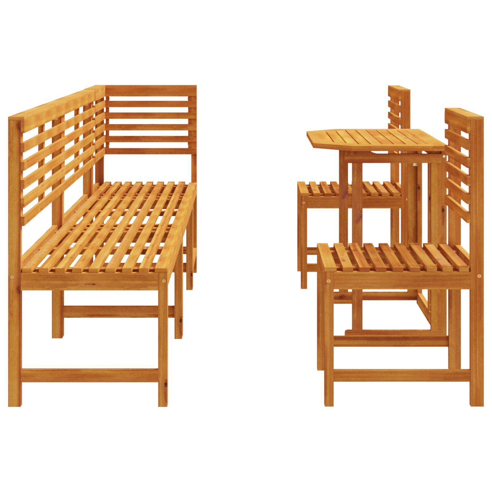Set de dining pentru grădină din 6 piese din lemn solid de acacia de la  GartenMobel Dekor