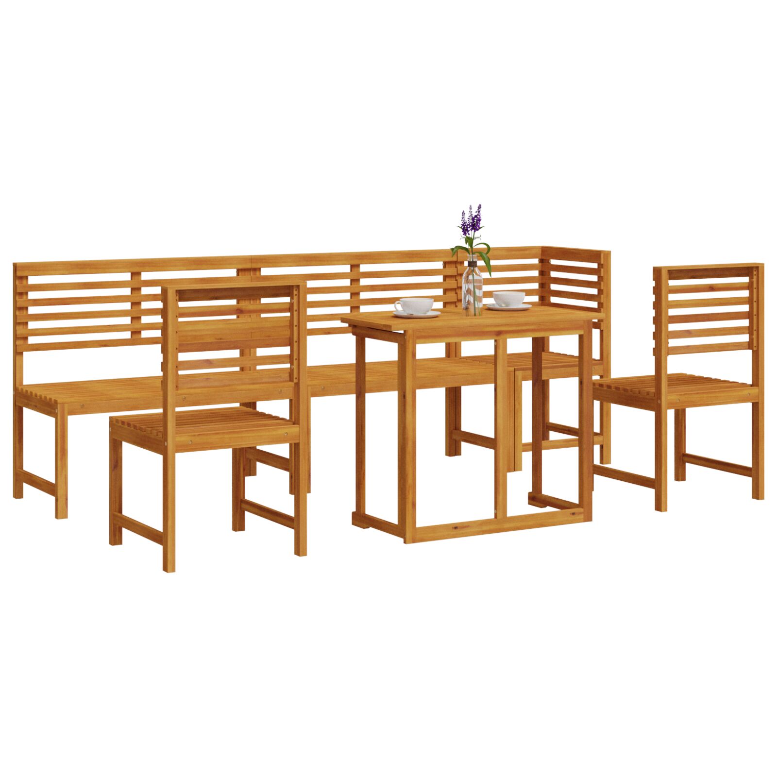 Set de dining pentru grădină din 6 piese din lemn solid de acacia de la  GartenMobel Dekor