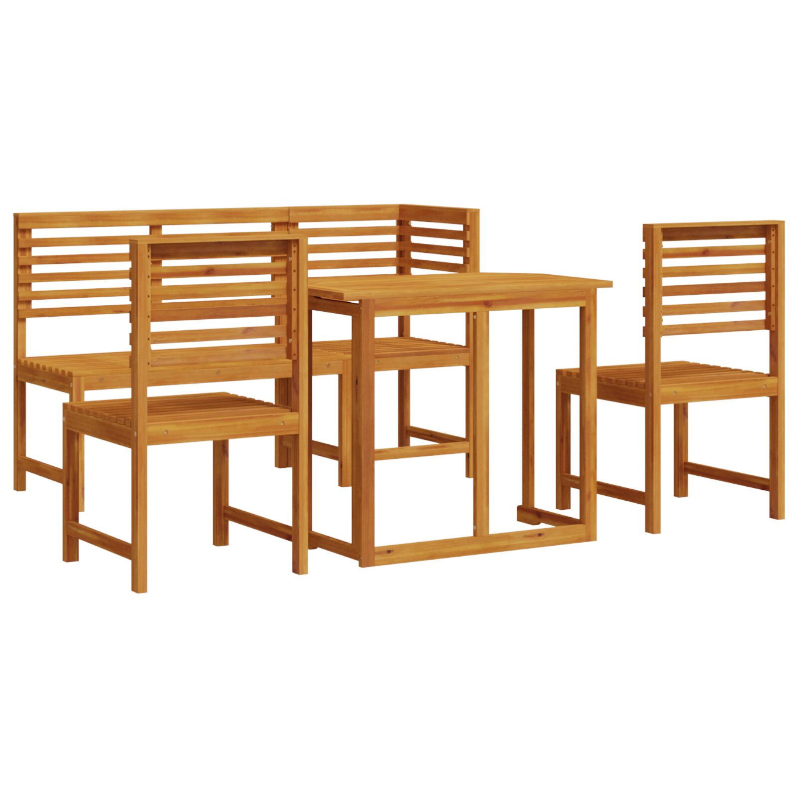 Set de masă pentru curte, 5 piese, din lemn masiv de acacia GartenMobel Dekor