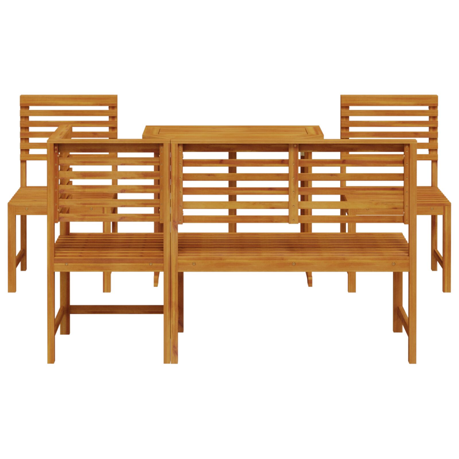 Set de masă pentru curte, 5 piese, din lemn masiv de acacia GartenMobel Dekor