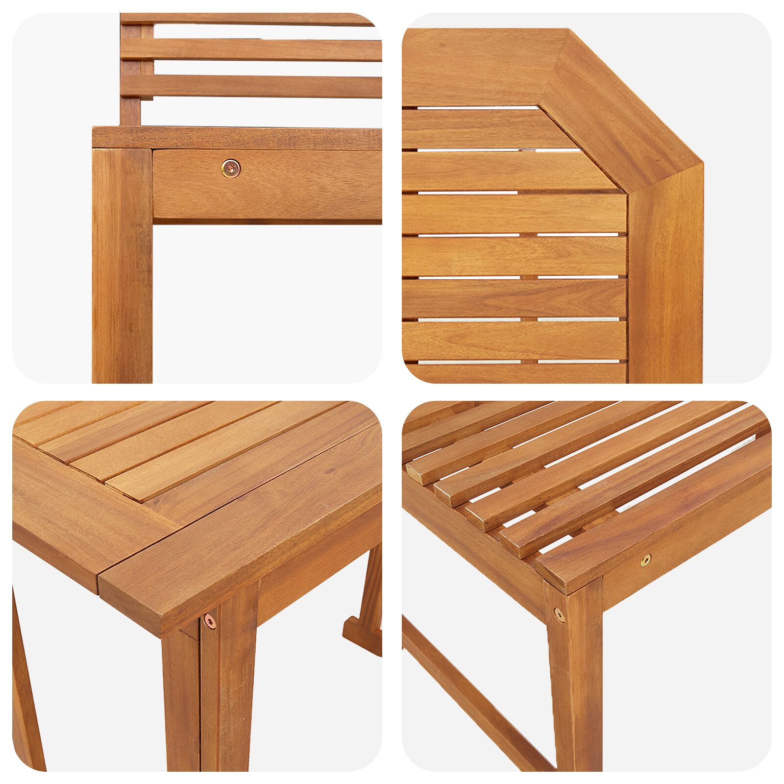 Set de masă pentru curte, 5 piese, din lemn masiv de acacia GartenMobel Dekor
