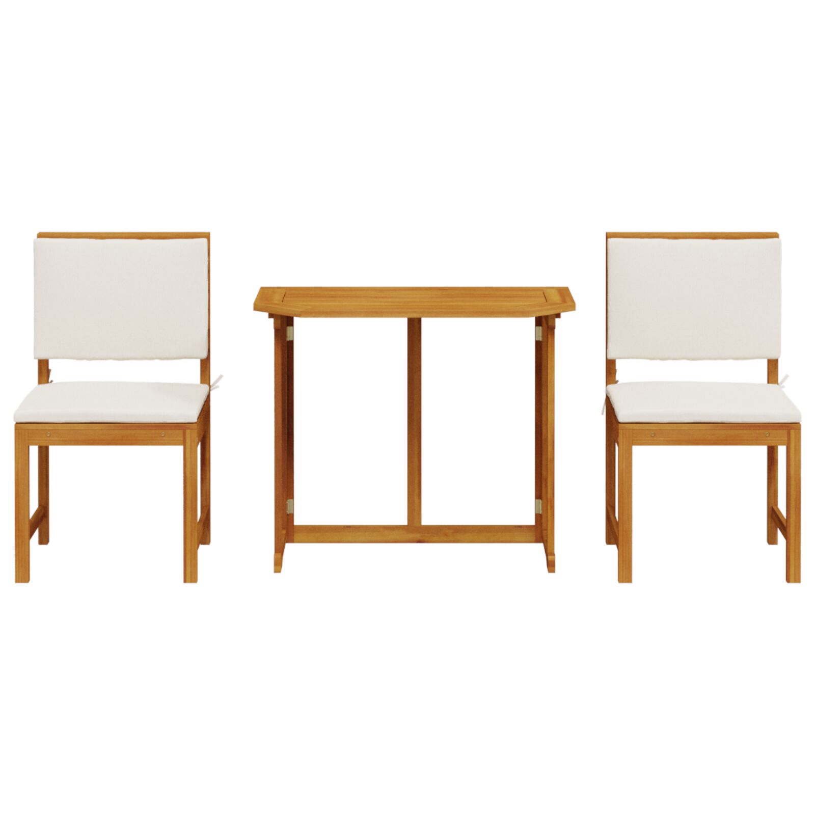 Set Bistro de Grădină 3 Piese cu Perne din Lemn Masiv de Acacia GartenMobel Dekor