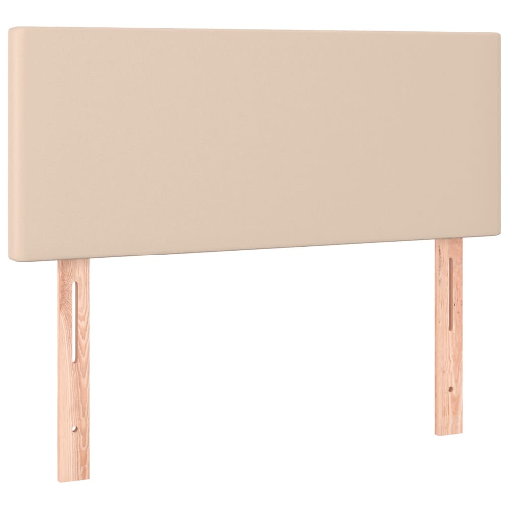 Tăblie de pat cu LED, cappuccino, 90x5x78/88cm, piele ecologică GartenMobel Dekor