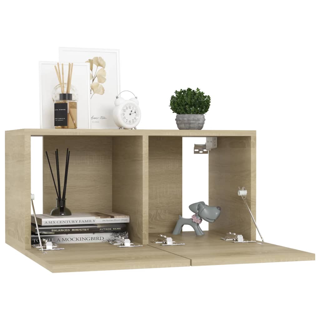 Set de dulapuri TV, 10 piese, stejar sonoma, lemn prelucrat GartenMobel Dekor