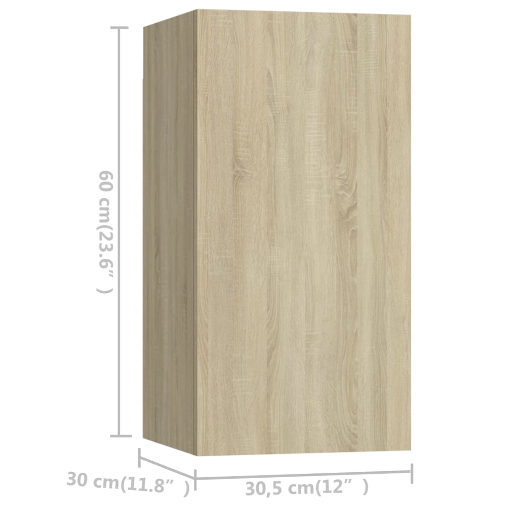 Set de dulapuri TV, 6 piese, stejar sonoma, lemn prelucrat GartenMobel Dekor
