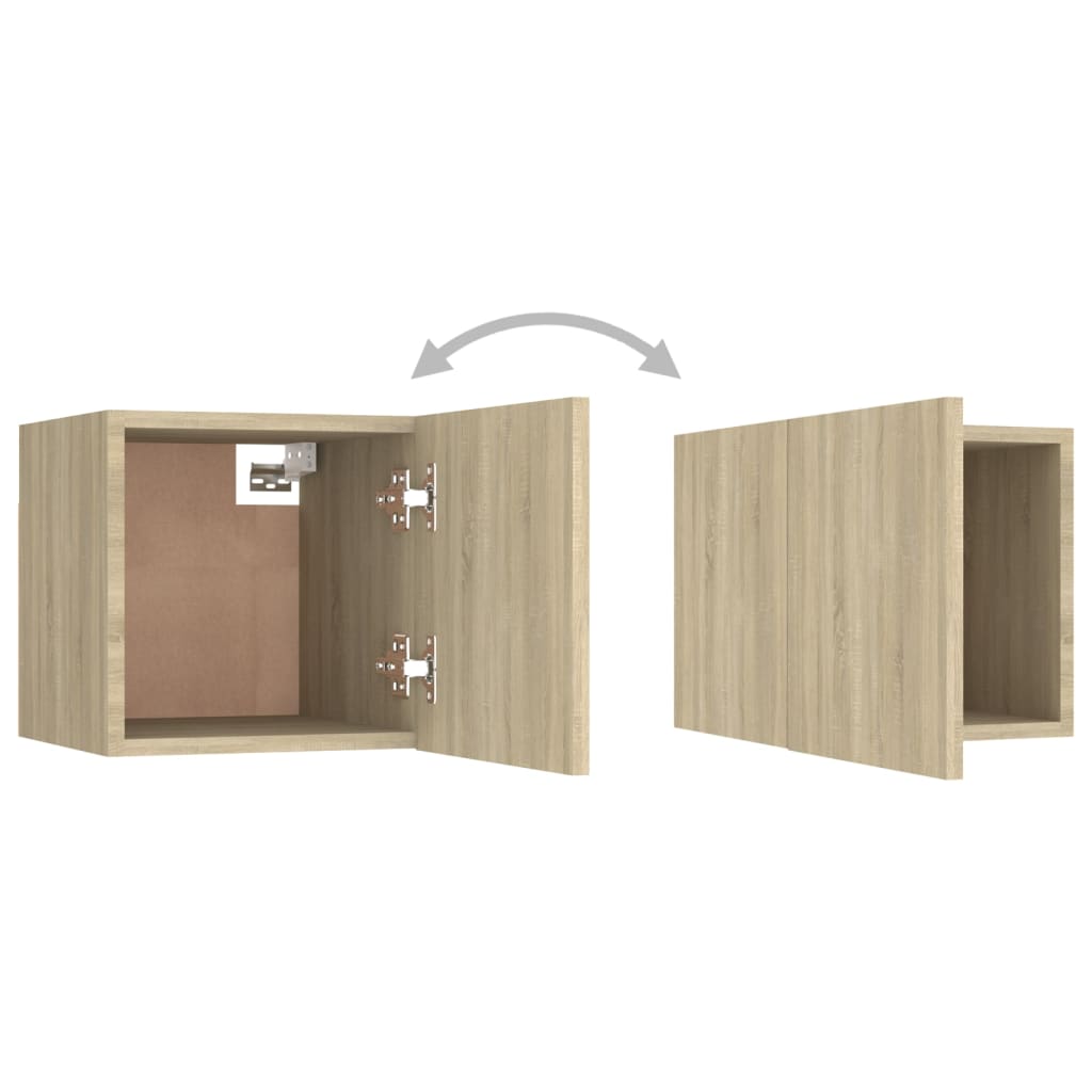 Set de dulapuri TV, 7 piese, stejar sonoma, lemn prelucrat GartenMobel Dekor