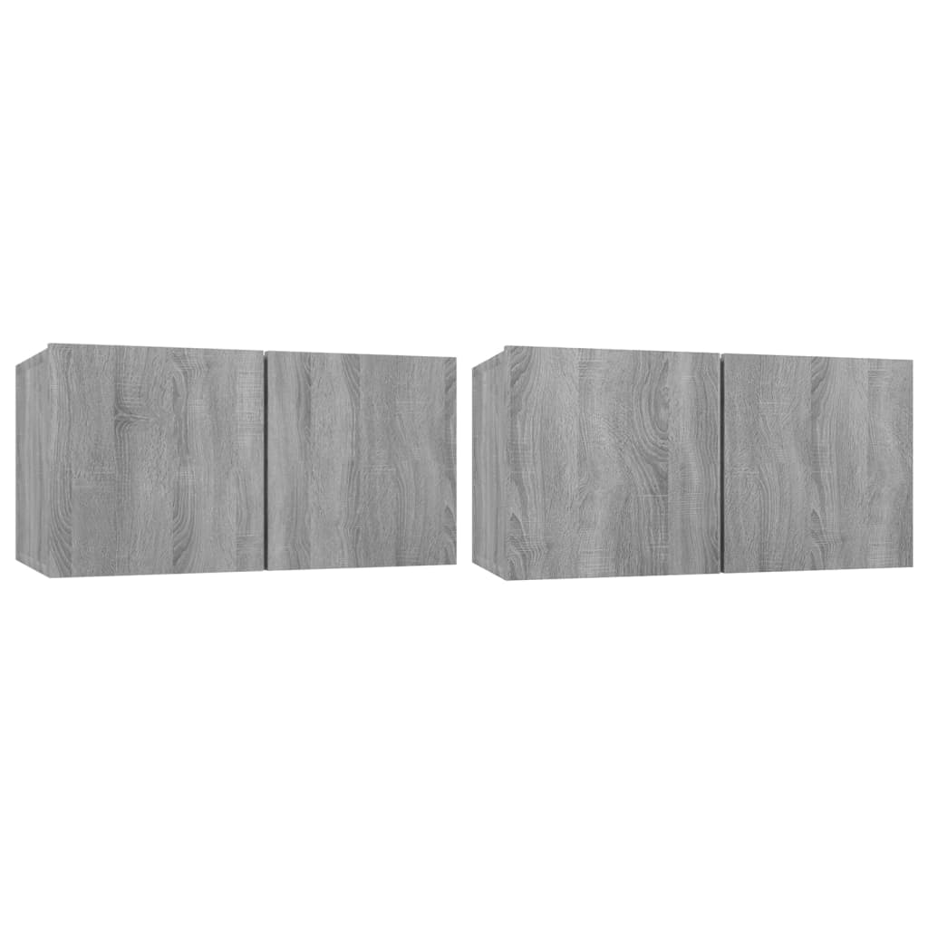 Set dulapuri TV, 4 piese, gri sonoma, lemn prelucrat GartenMobel Dekor