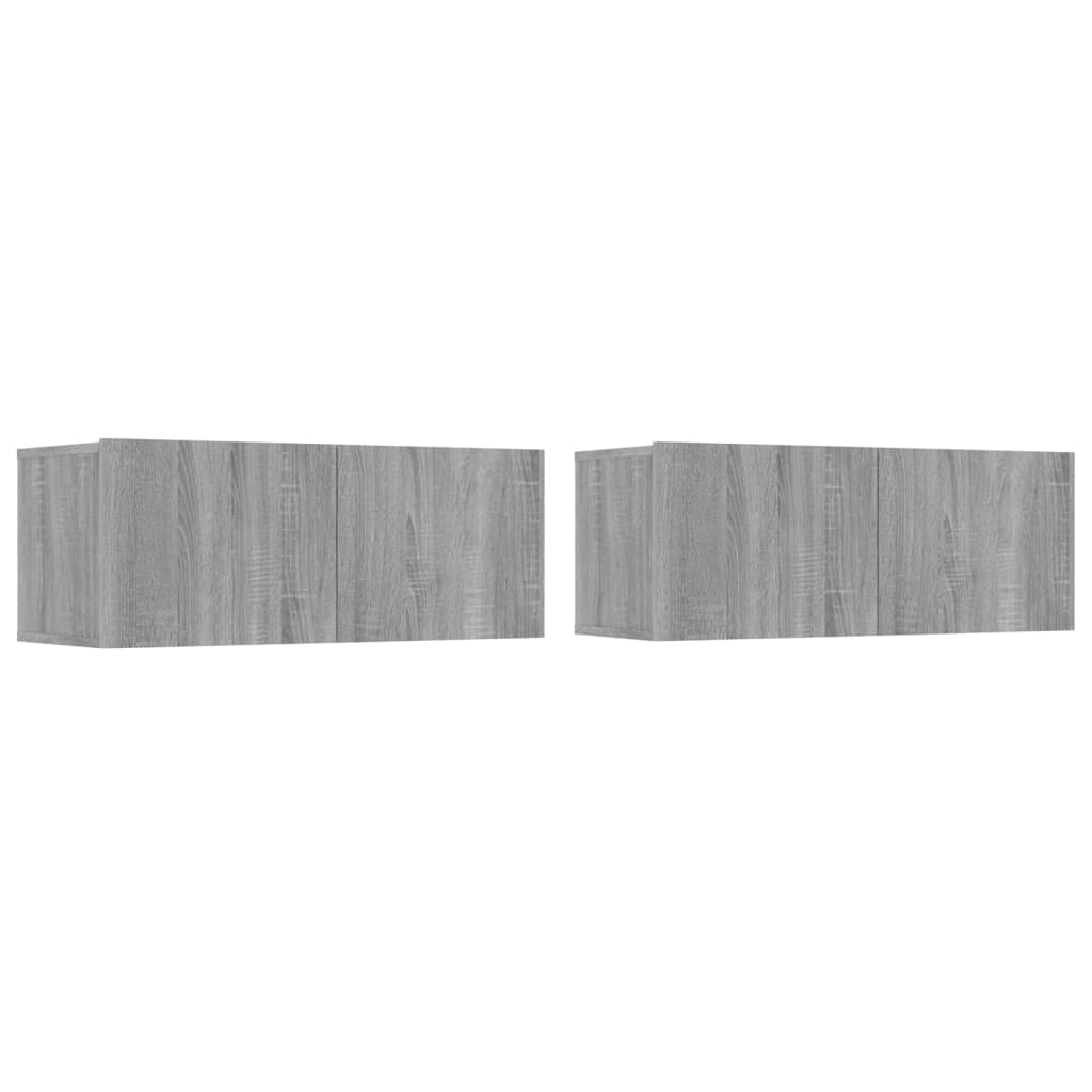 Set dulapuri TV, 4 piese, gri sonoma, lemn prelucrat GartenMobel Dekor