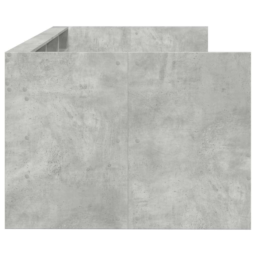 Pat de zi cu sertare fără saltea, gri beton, 100x200 cm GartenMobel Dekor
