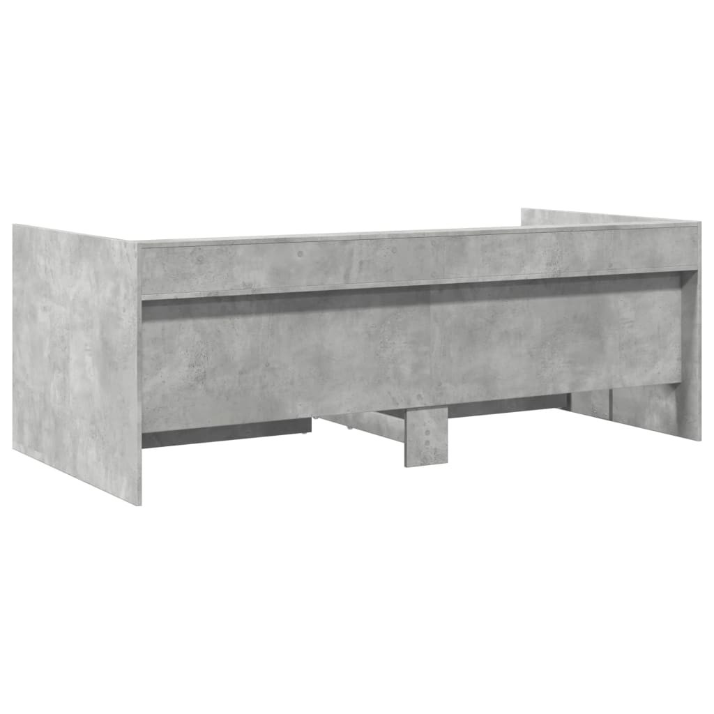 Pat de zi cu sertare fără saltea, gri beton, 100x200 cm GartenMobel Dekor