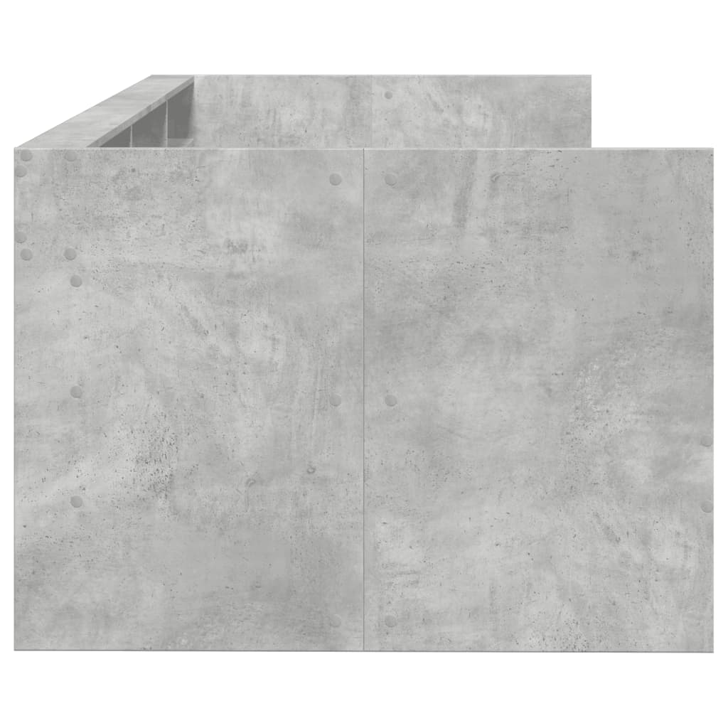 Pat de zi cu sertare fără saltea, gri beton, 90x190 cm GartenMobel Dekor