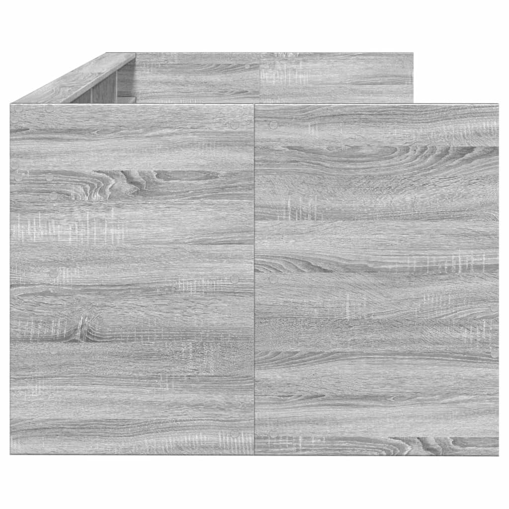 Pat de zi cu sertare fără saltea, gri sonoma, 100x200 cm GartenMobel Dekor