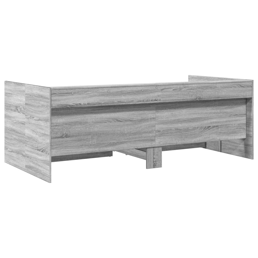 Pat de zi cu sertare fără saltea, gri sonoma, 90x200 cm GartenMobel Dekor