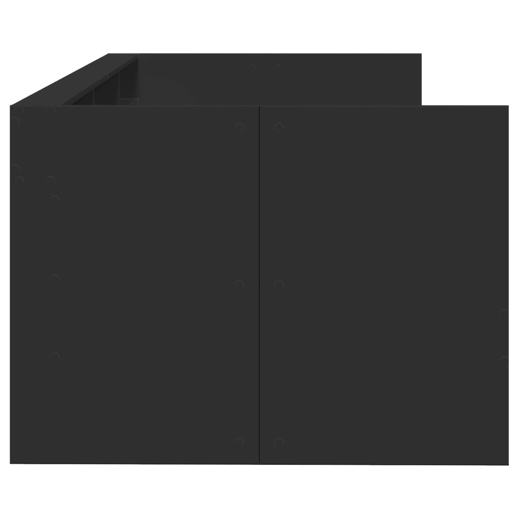 Pat de zi cu sertare fără saltea, negru, 90x200 cm GartenMobel Dekor