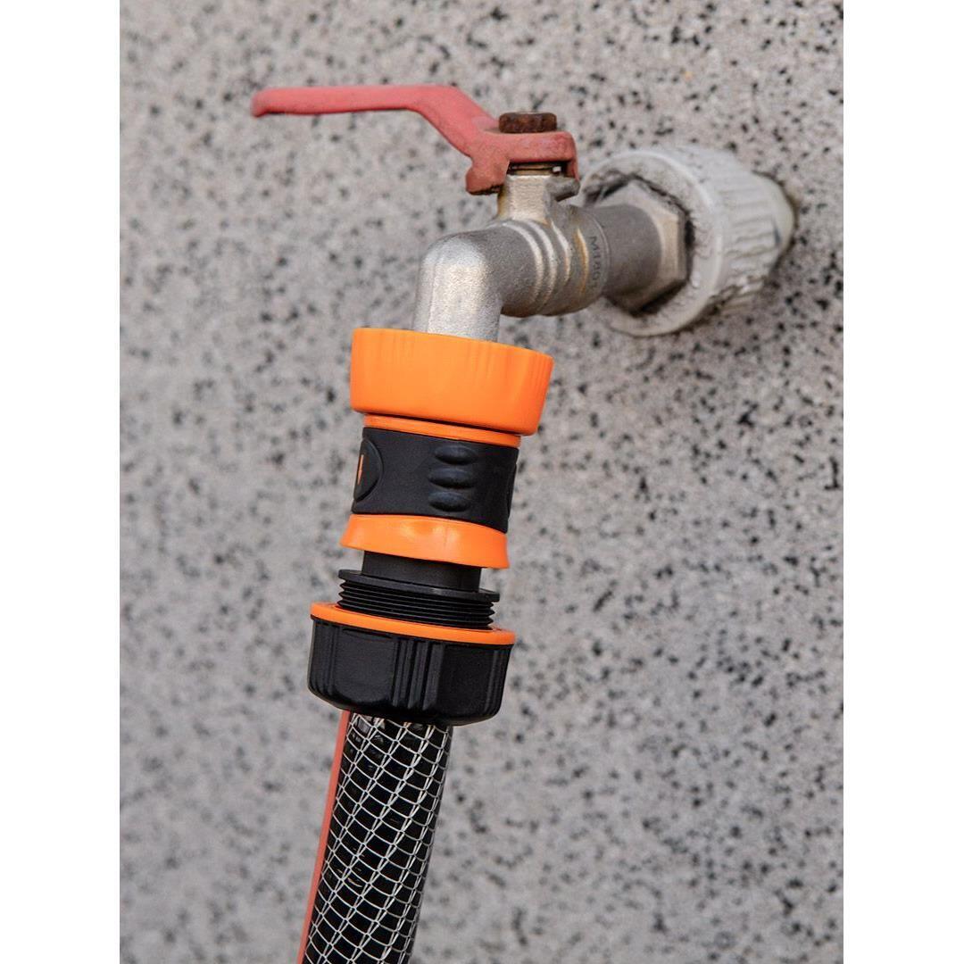 Furtun de gradina, 6 straturi, antirasucire, cu 2 cuple si adaptor, 1/2