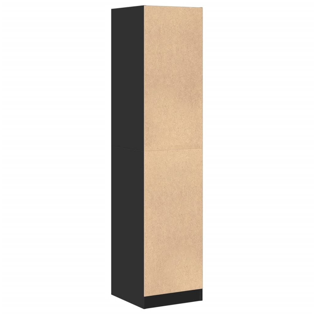 Dulap de farmacie, negru, 40x41x174,5 cm, lemn prelucrat GartenMobel Dekor