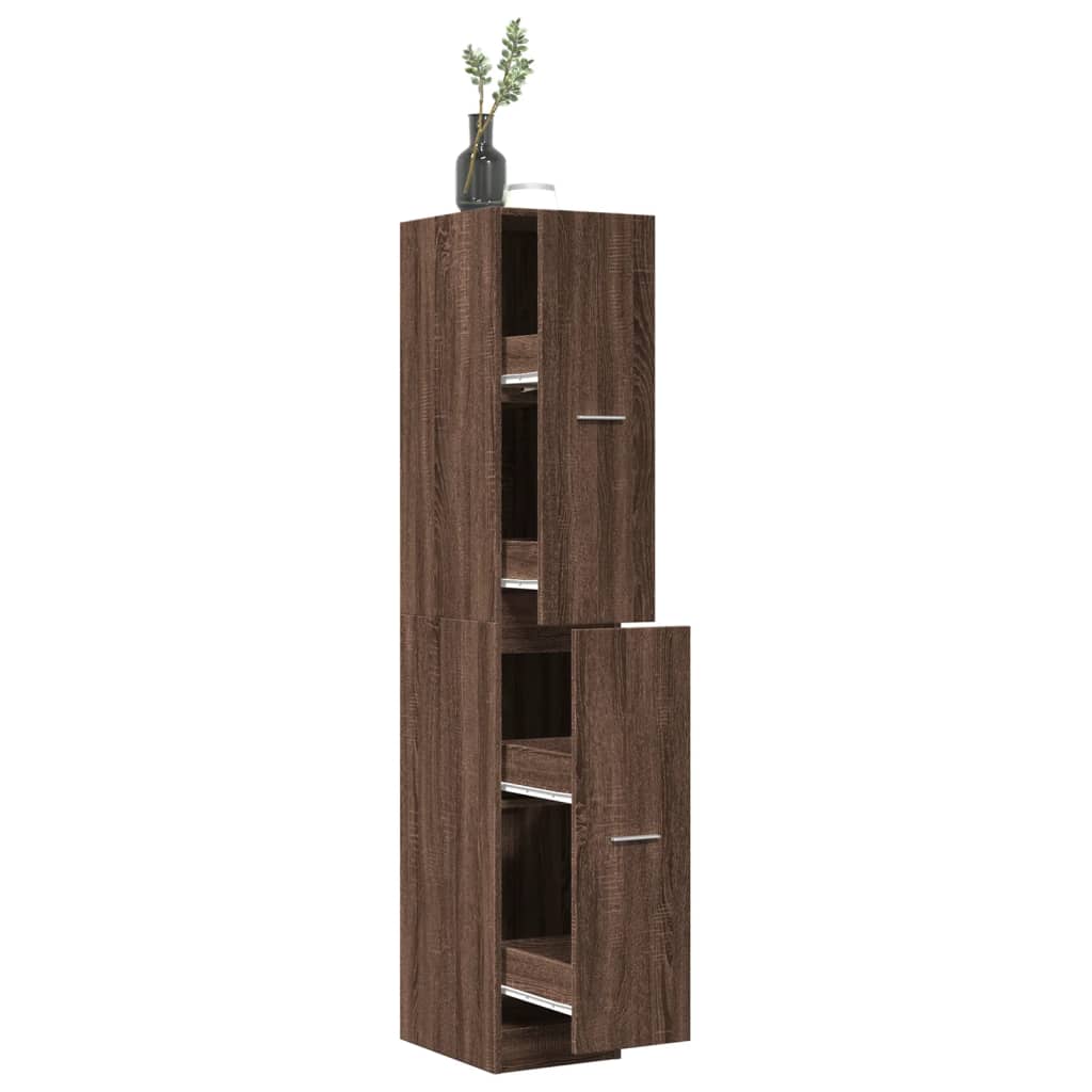 Dulap de farmacie, stejar maro, 30x41x174,5 cm, lemn prelucrat GartenMobel Dekor