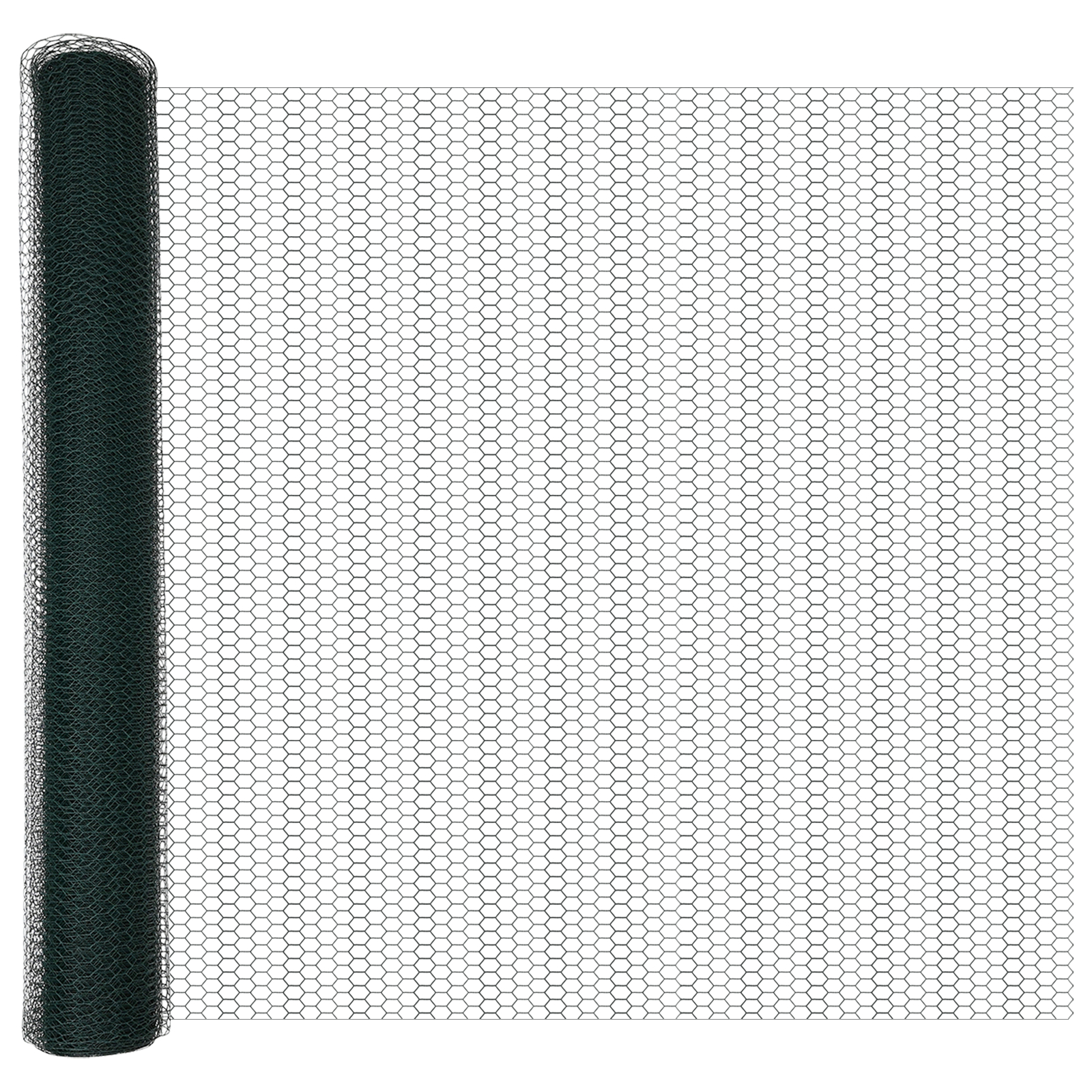 Gard Hexagonal  Verde 1.4x50 m Oțel, Stâlpi  13 buc Verde Ø32 mm 190 cm Oțel Galvanizat GartenMobel Dekor