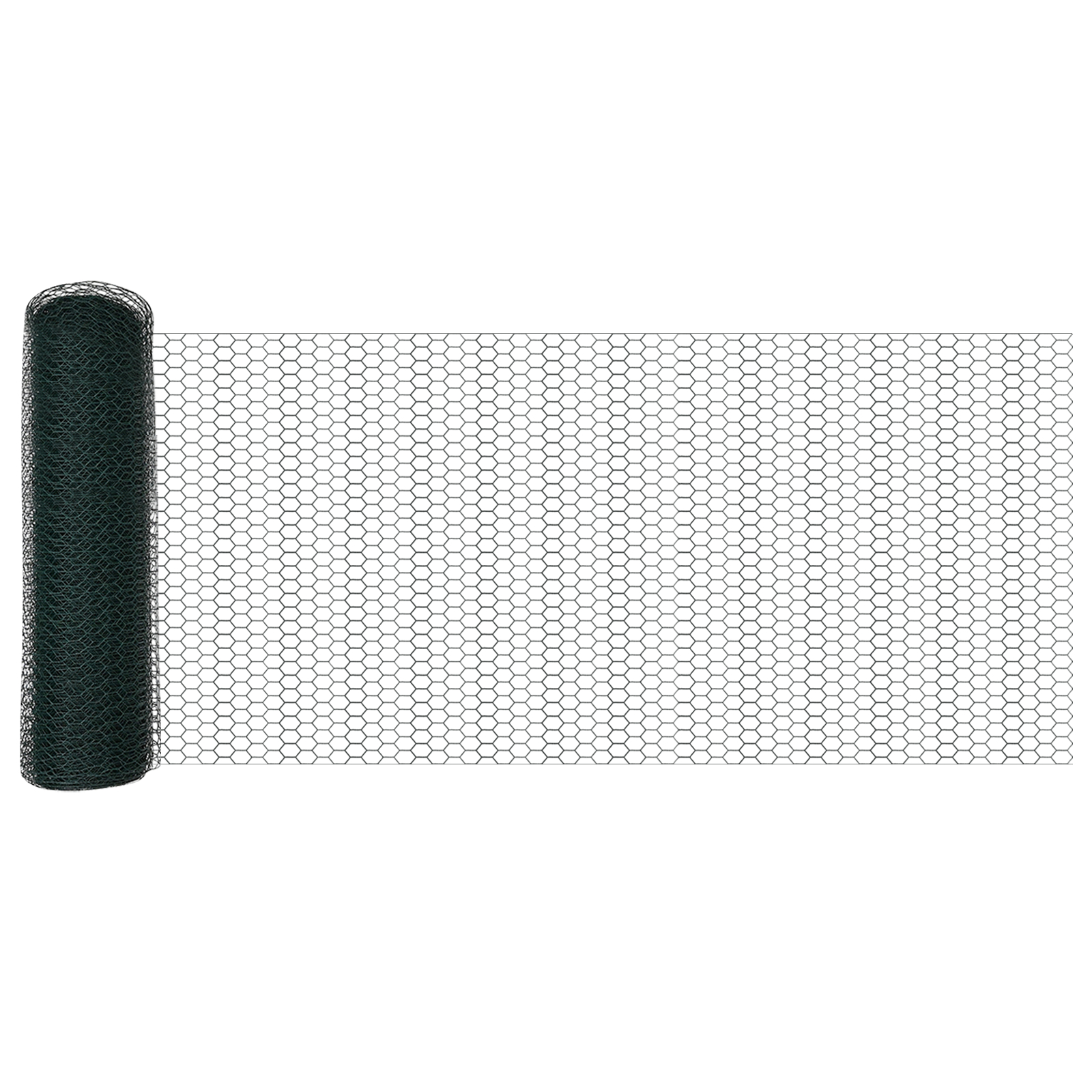 Gard Hexagonal Verde 0.6x100 m Oțel,  Stâlpi pentru Gard 13 buc Verde Ø32 mm 100 cm Oțel Galvanizat GartenMobel Dekor