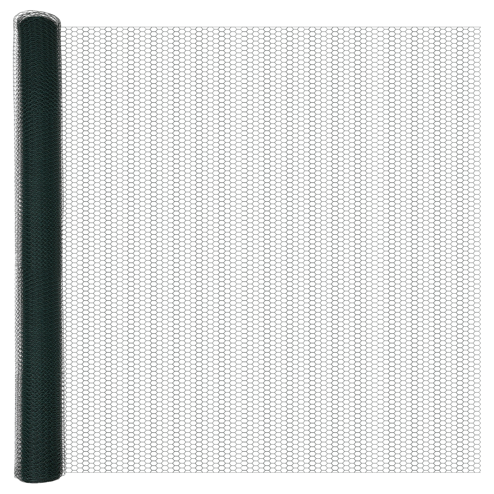 Gard hexagonal  Verde 1,6x100 m Oțel, Stâlpi pentru gard  13 buc Verde Ø32 mm 210 cm Oțel zincat GartenMobel Dekor