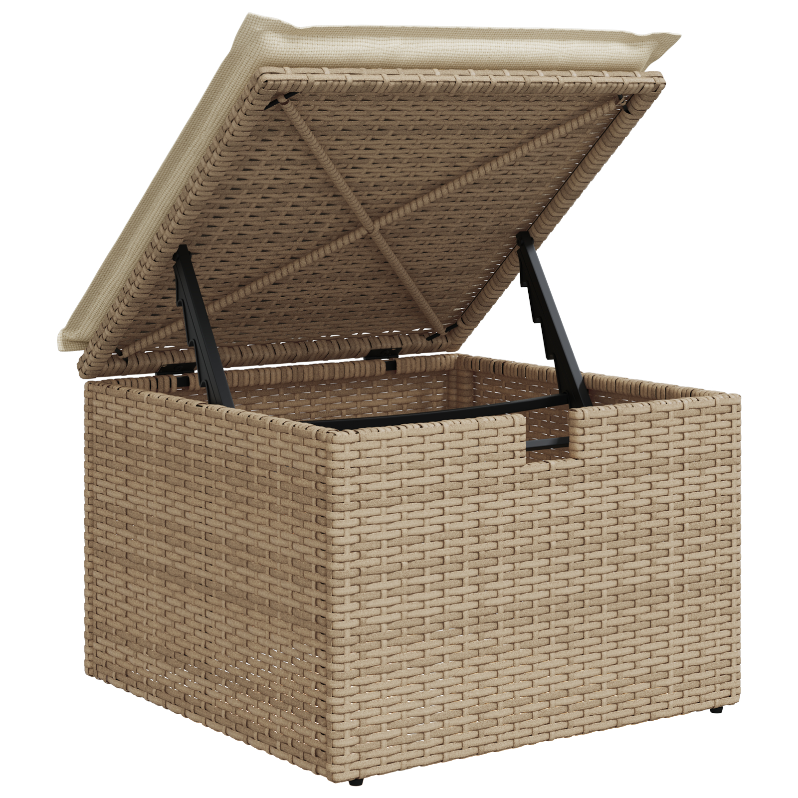 Set canapea grădină 6 piese cu perne Bej Poly Rattan, Canapea grădină 2 locuri cu perne Bej Poly Rattan GartenMobel Dekor