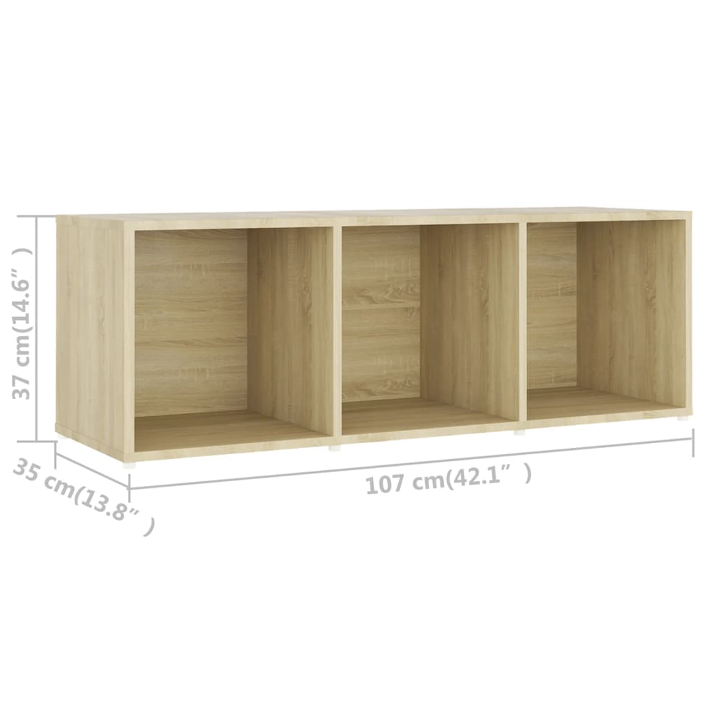 Dulapuri TV, 4 buc, stejar sonoma, 107x35x37 cm, lemn prelucrat GartenMobel Dekor