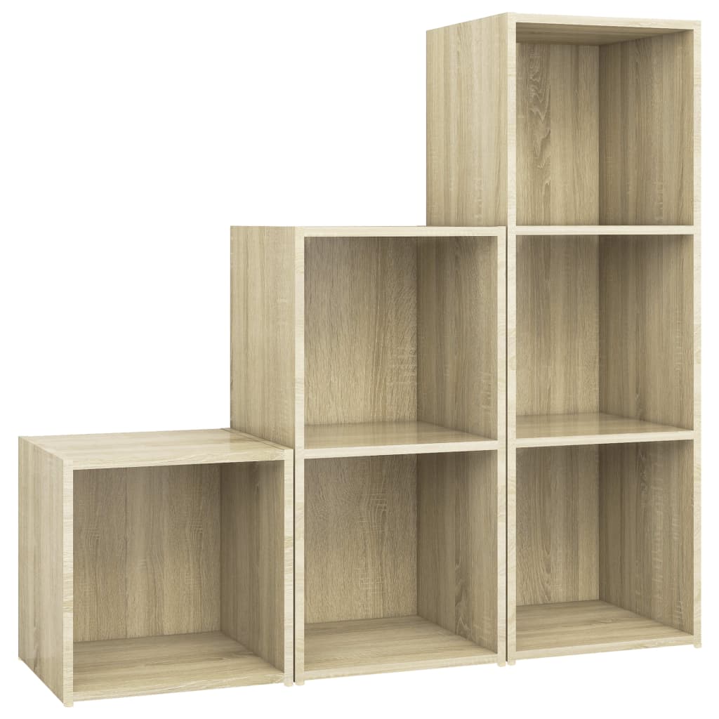 Set de dulapuri TV, 3 piese, stejar Sonoma, lemn prelucrat GartenMobel Dekor