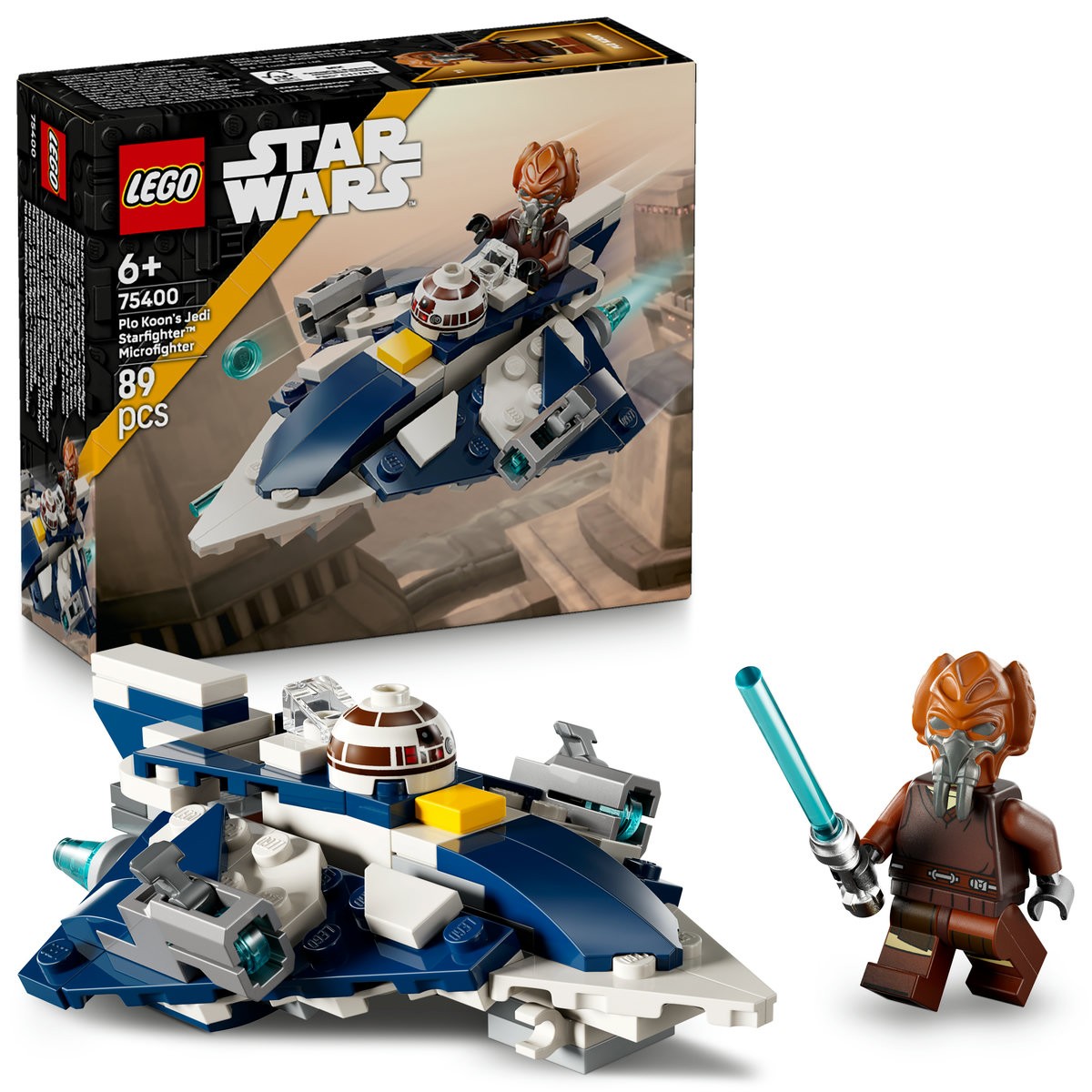 LEGO STAR WARS MICRONAVA DE LUPT JEDI STARFIGHTER A LUI PLO KOON 75400 SuperHeroes ToysZone