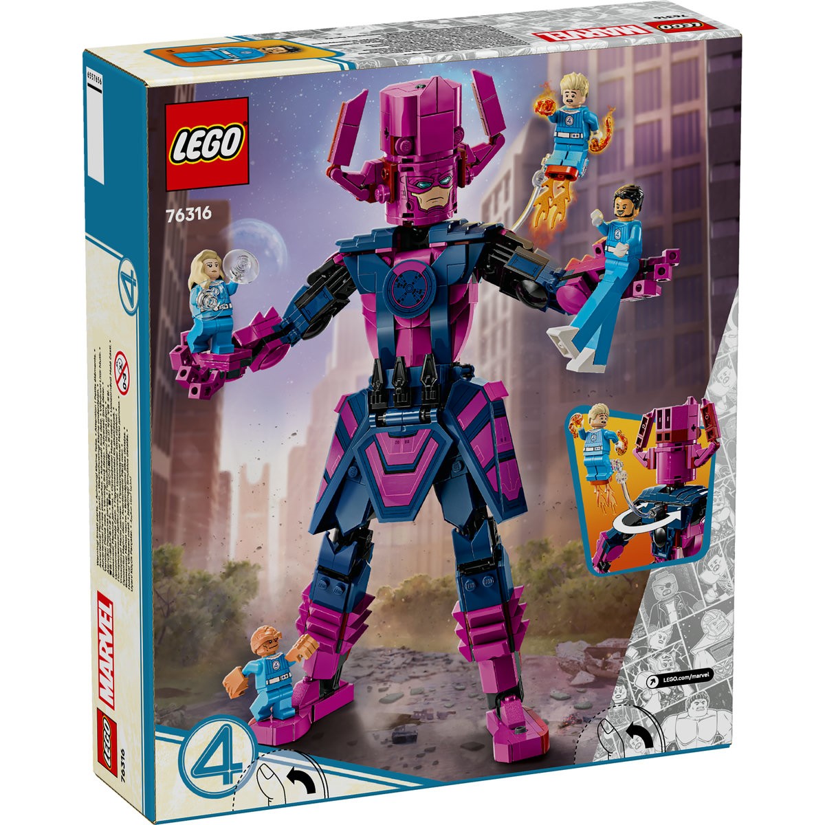 LEGO SUPER HEROES FIGURINA DE CONSTRUCIE CEI 4 FANTASTICI VS GALACTUS 76316 SuperHeroes ToysZone