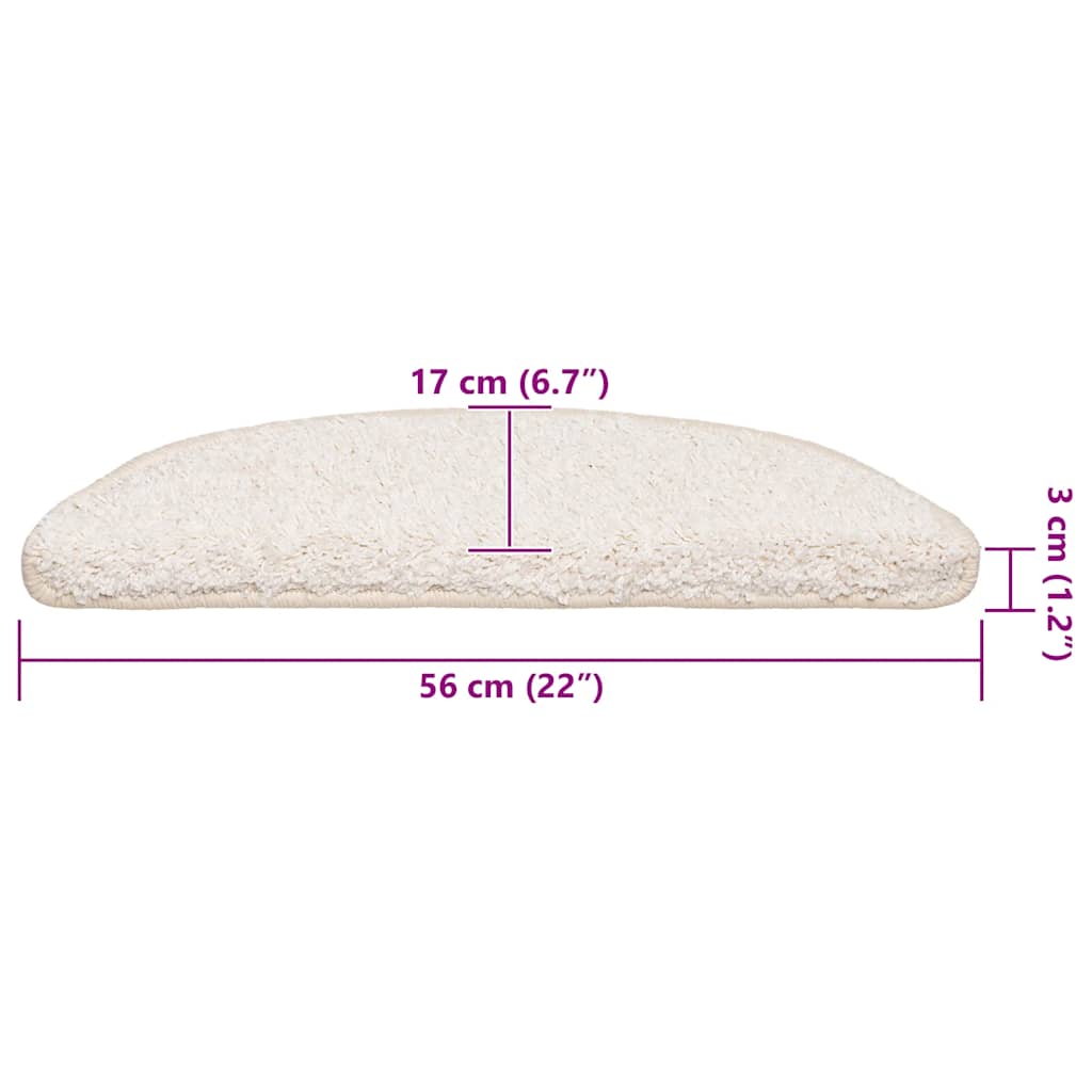 Covorașe scară 20 buc alb 56x17x3 cm GartenMobel Dekor