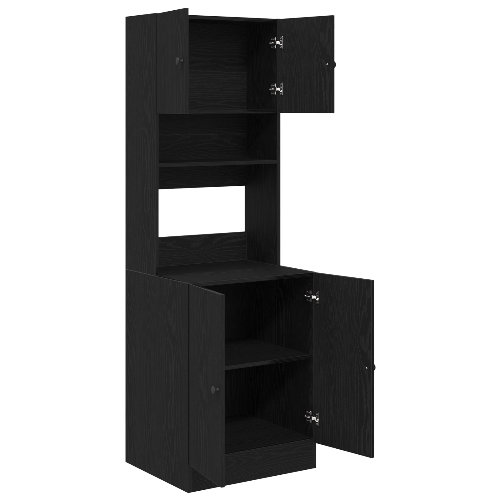 Dulap de bucătărie Stejar negru 60x50x180 cm Lemn ingineresc GartenMobel Dekor