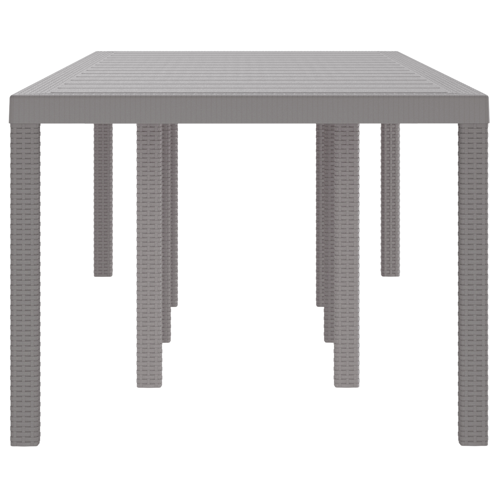 Masă de grădină  gri deschis 250x100x73 cm Poly Rattan, Masă de grădină  gri deschis 100x100x73 cm Poly Rattan, Masă de grădină  gri deschis 150x100x73 cm Poly Rattan GartenMobel Dekor