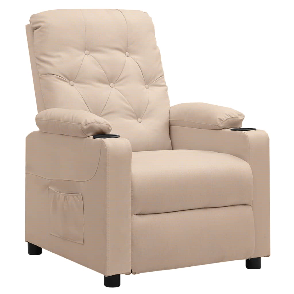 Fotoliu cu ridicare, crem, material textil GartenMobel Dekor