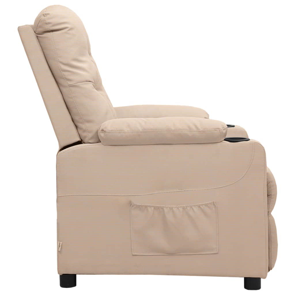 Fotoliu cu ridicare, crem, material textil GartenMobel Dekor