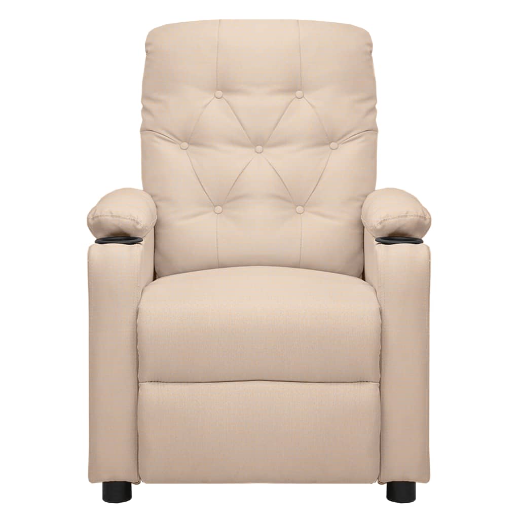 Fotoliu cu ridicare, crem, material textil GartenMobel Dekor