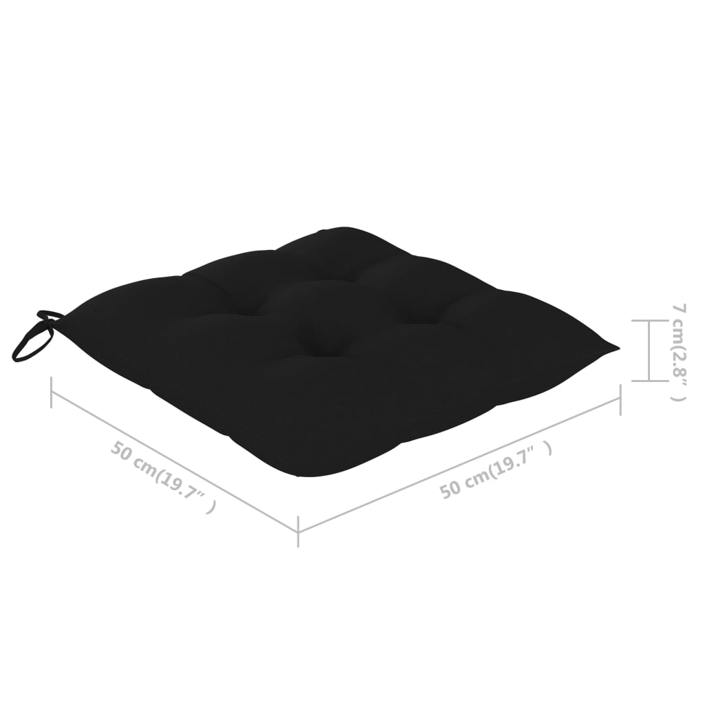 Scaune de grădină stivuibile cu perne, 4 buc., lemn masiv tec GartenMobel Dekor